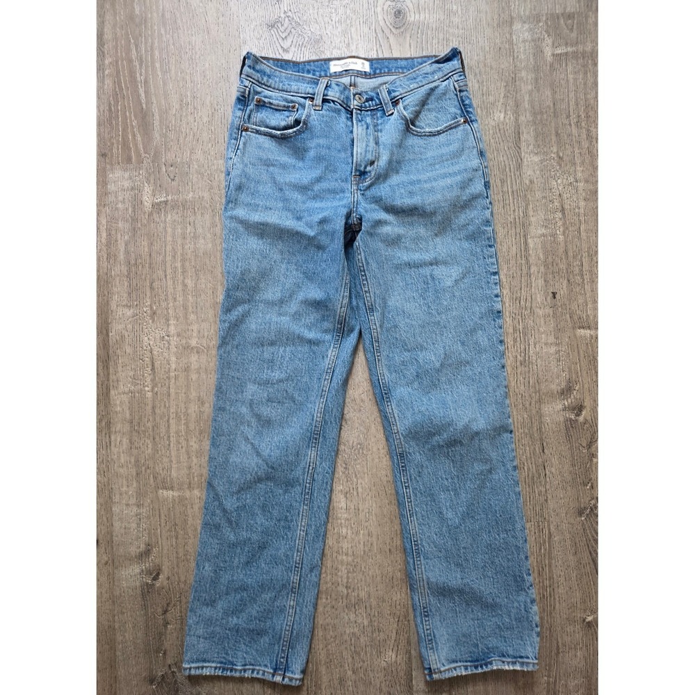 Abercrombie & Fitch Straight Mid Rise Jeans Womens 26 - Picture 2 of 10